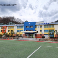 강원도 삼척시 진주초등학교 외벽공사 - 점토브릭스패널(