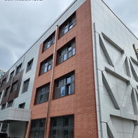 서울시 상경중학교 외벽 보수공사 일부 적용 점토브릭스패